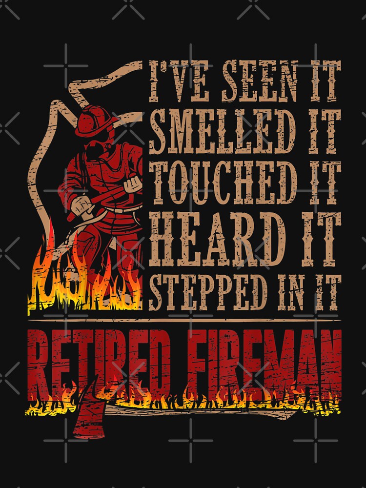 Mens Retired Fireman Firefighter Axe Fire by Isidroward