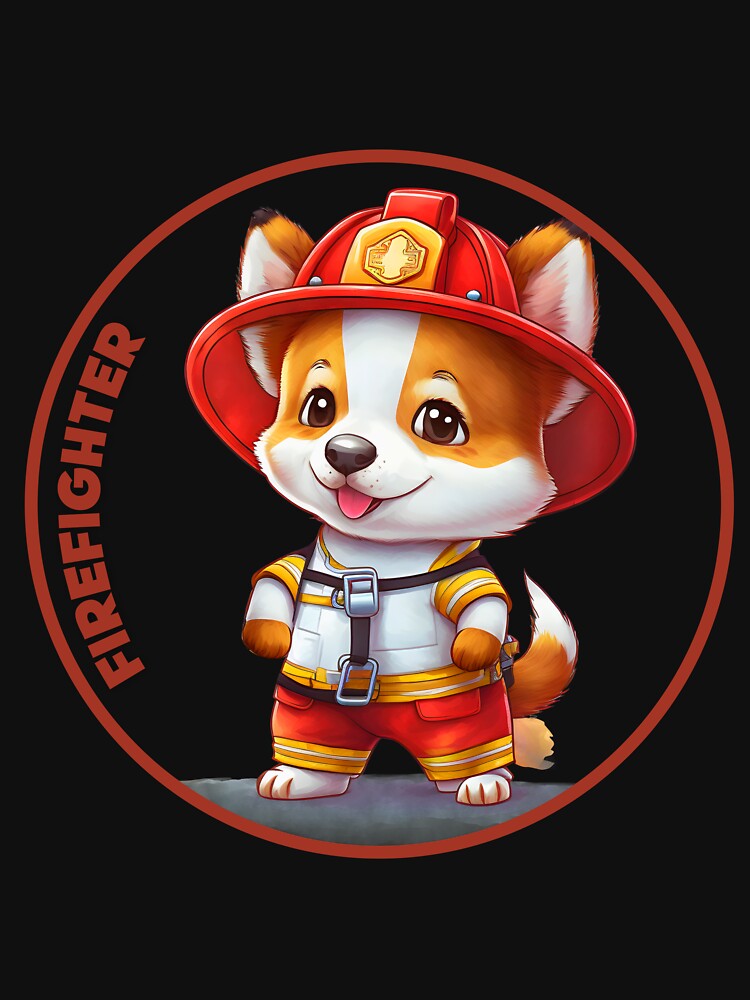 Firefighter, sweet corgi by HarriPaloma