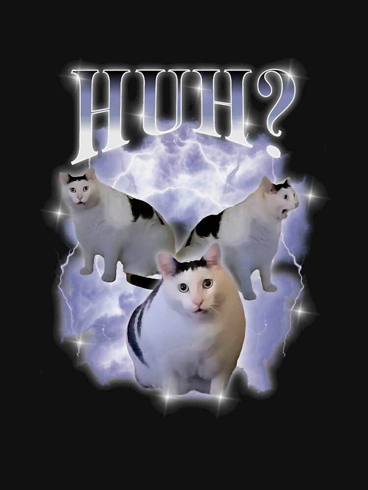 Huh Cat Chonky Ben Meme 90s Bootleg Vintage by JosephWalkowiak