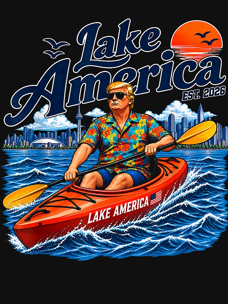 Lake America Est. 2026 Trump Kayaking Great Lakes Boating Humor by Glow-Paw-Studio