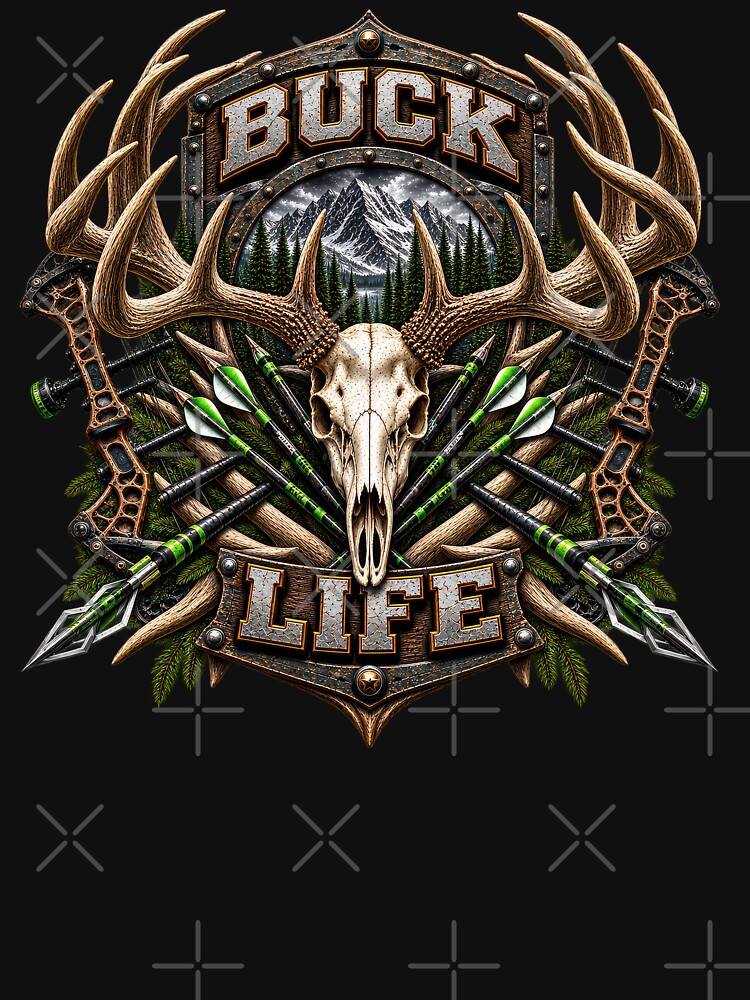 Buck Life – Whitetail Deer Bowhunting & Archery Hunting Design by artistwill