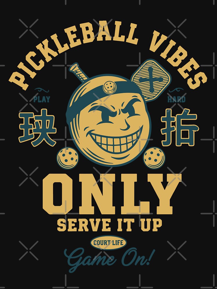 Pickleball Vibes Only Serve It Up Funny Player by LuminOrb