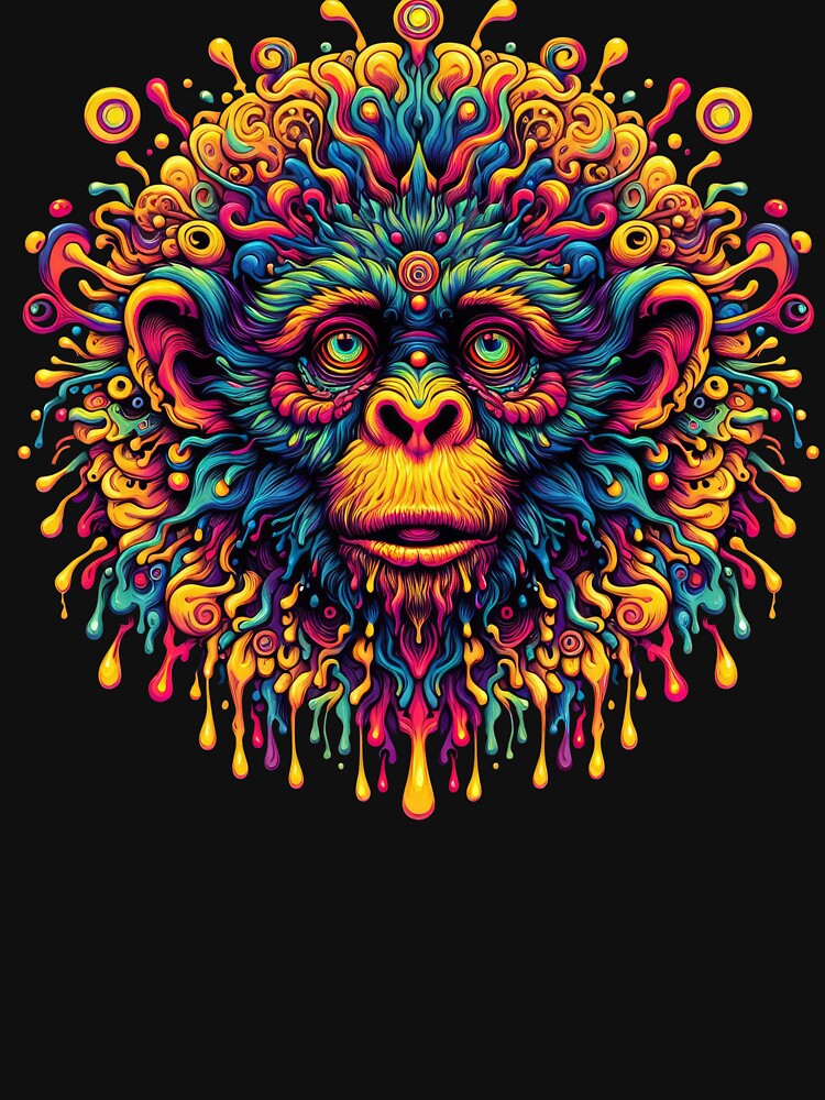 Psychedelic Monkey Suspense Art by Daniel Dudgeon Unisex