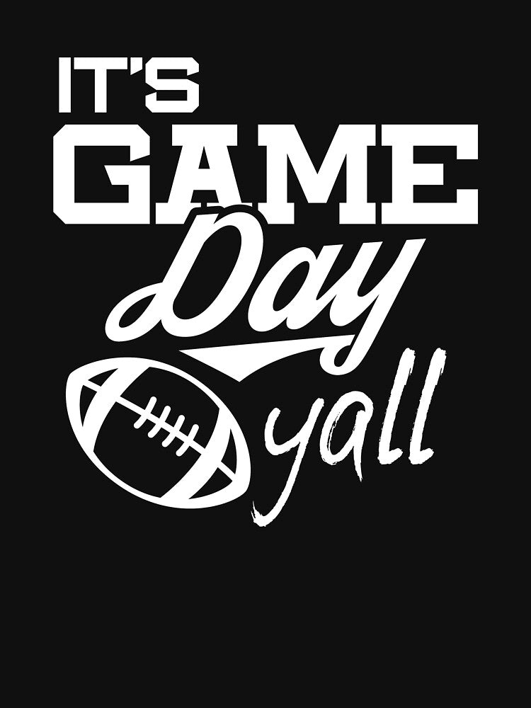 Football graphic, It's Game Day Yall, Fall Football Tee by Lisbob