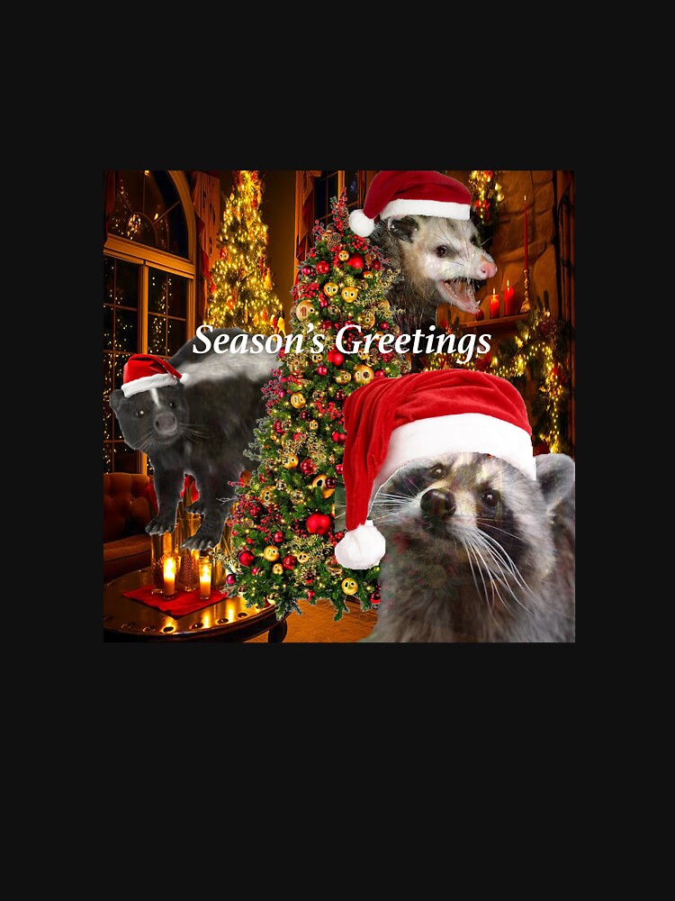Opossum Season's Greetings by taeylenol