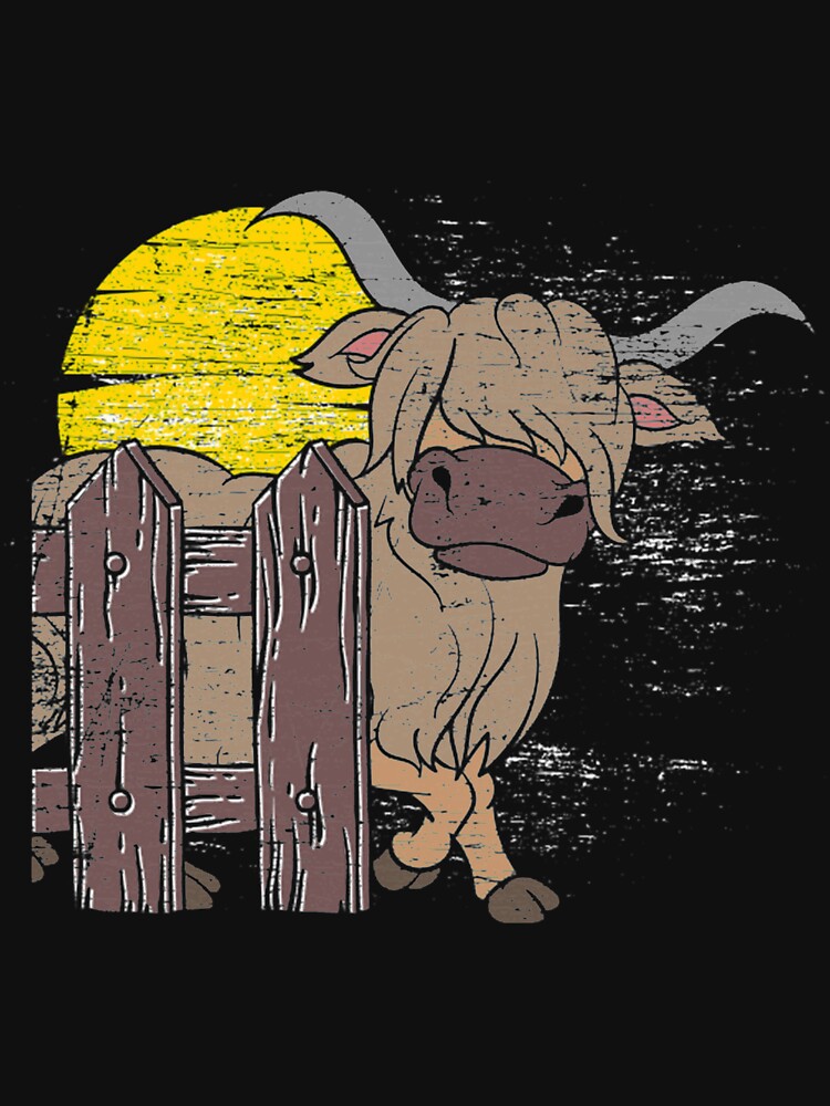 Highland Cow T-ShirtSun Cute Highland Cow by DeginOsirt