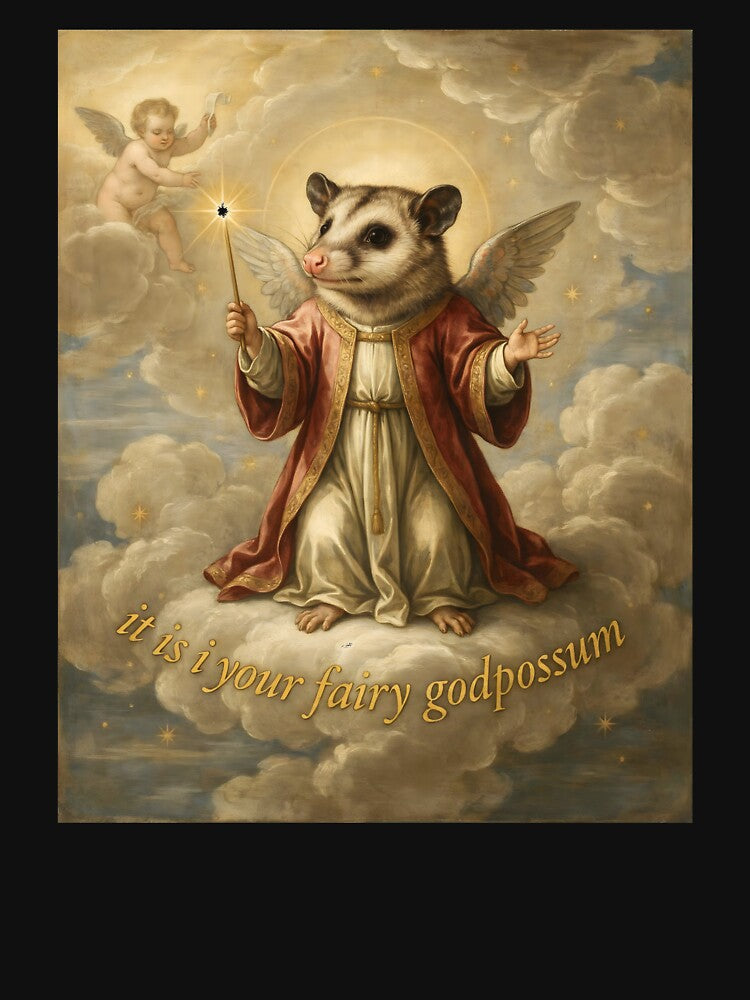 It Is I Your Fairy Godpossum Quirky Opossum Humor by Redgiant87x