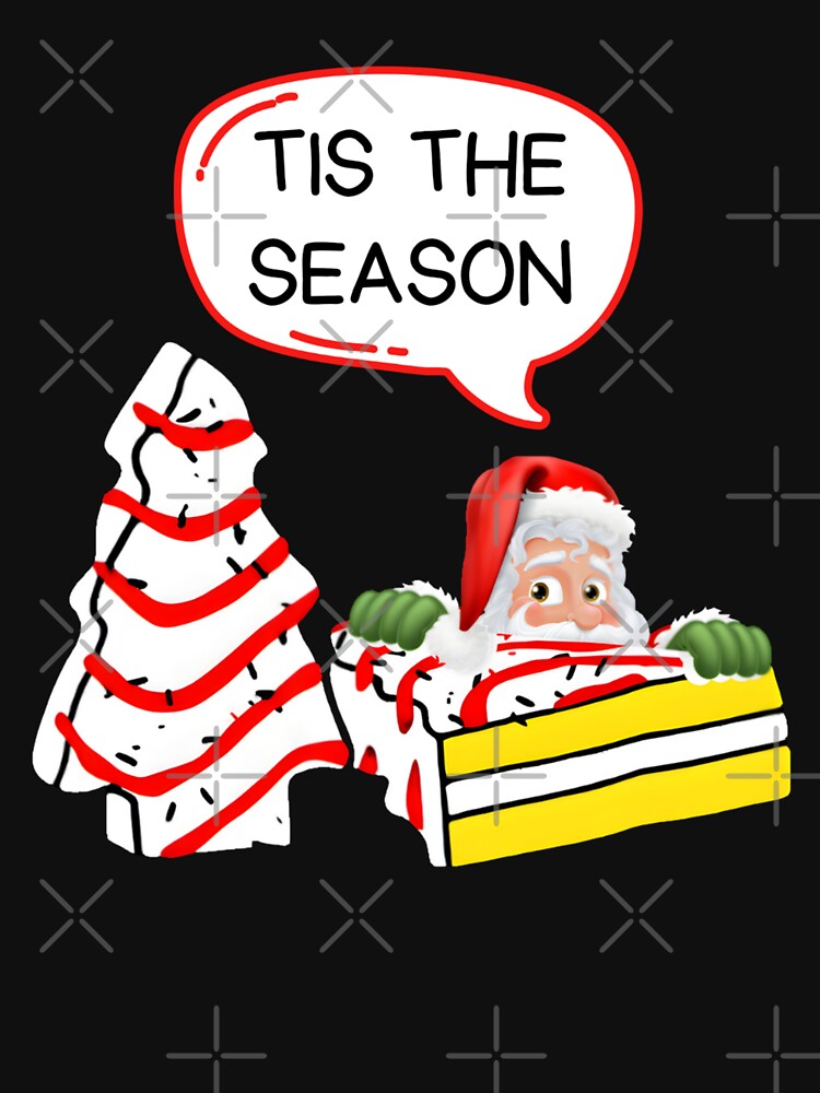 Funny Santa Claus Tis The Season Christmas Tree Cake by Allomensiaa