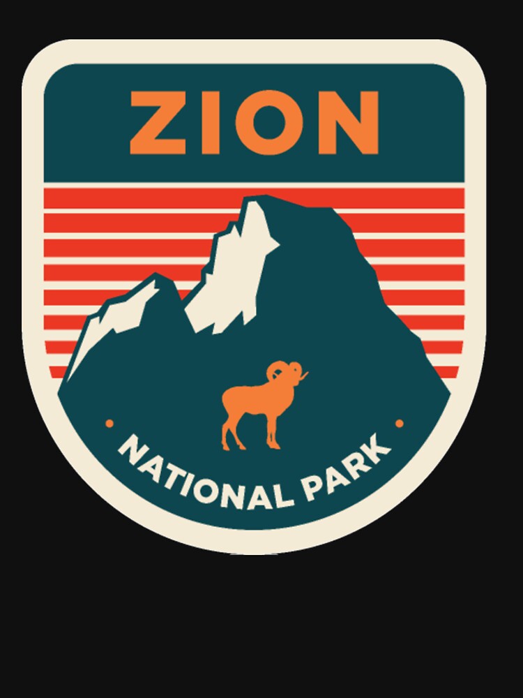 Vintage Zion National Park Retro Tshirt by Clavitaps