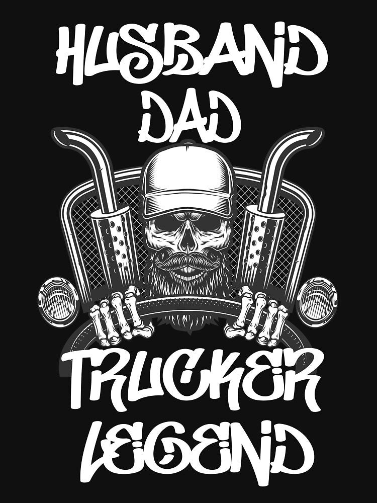husband dad trucker legend by designsmaster99