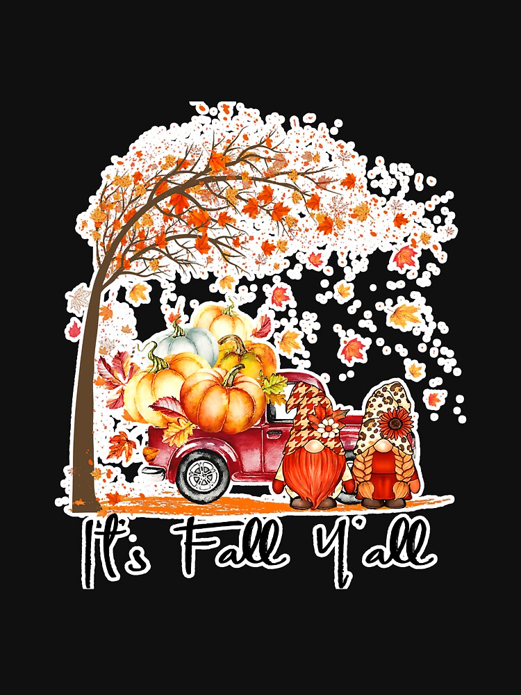 Its Fall Yall Couple Gnomes Farm Truck by YesterDayCheck