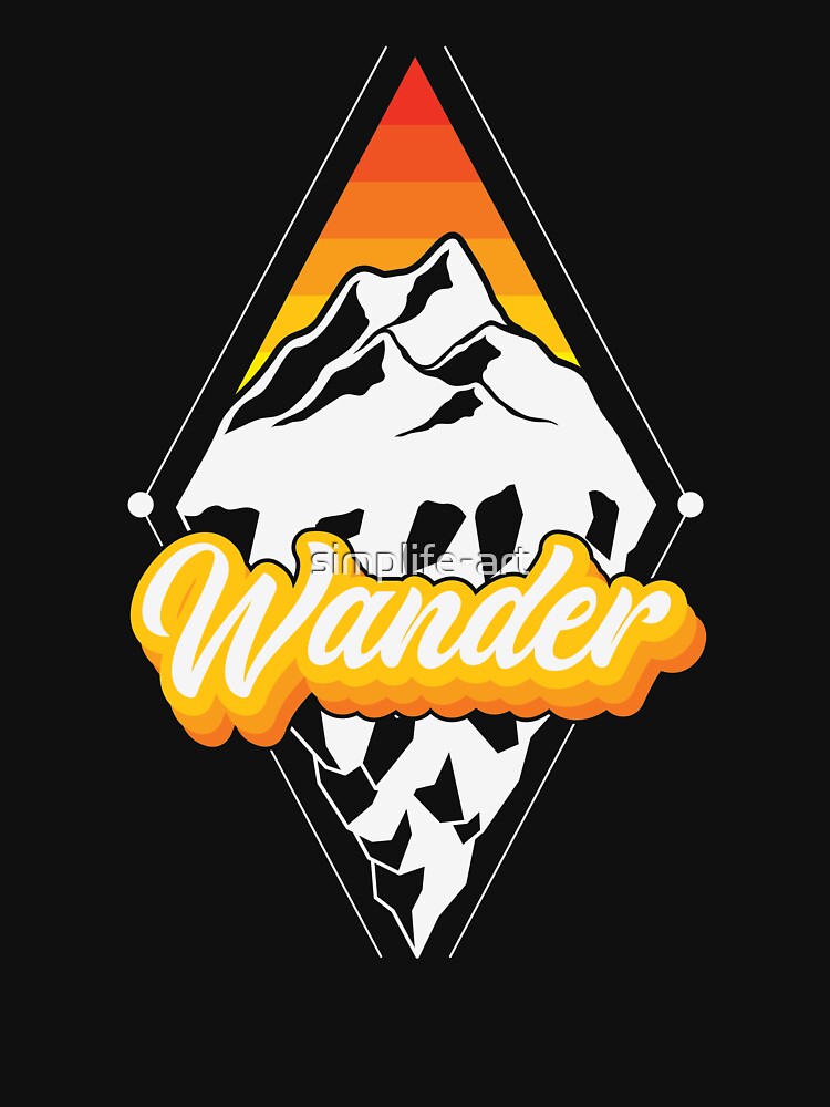 Hiking Wander Mountains Nature Camping Vintage | Funny Hiking Lover by simplife-art