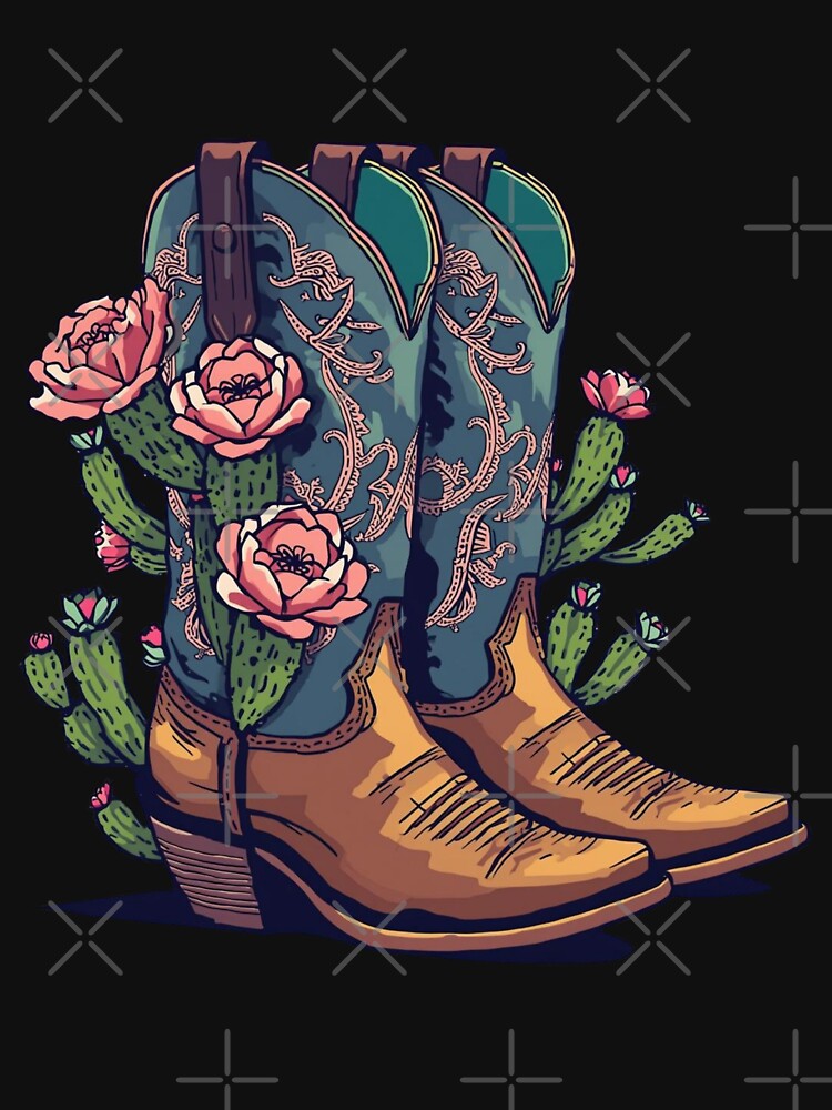 Distressed Boots Cactus Bloom by Zakrytos ★★★★★