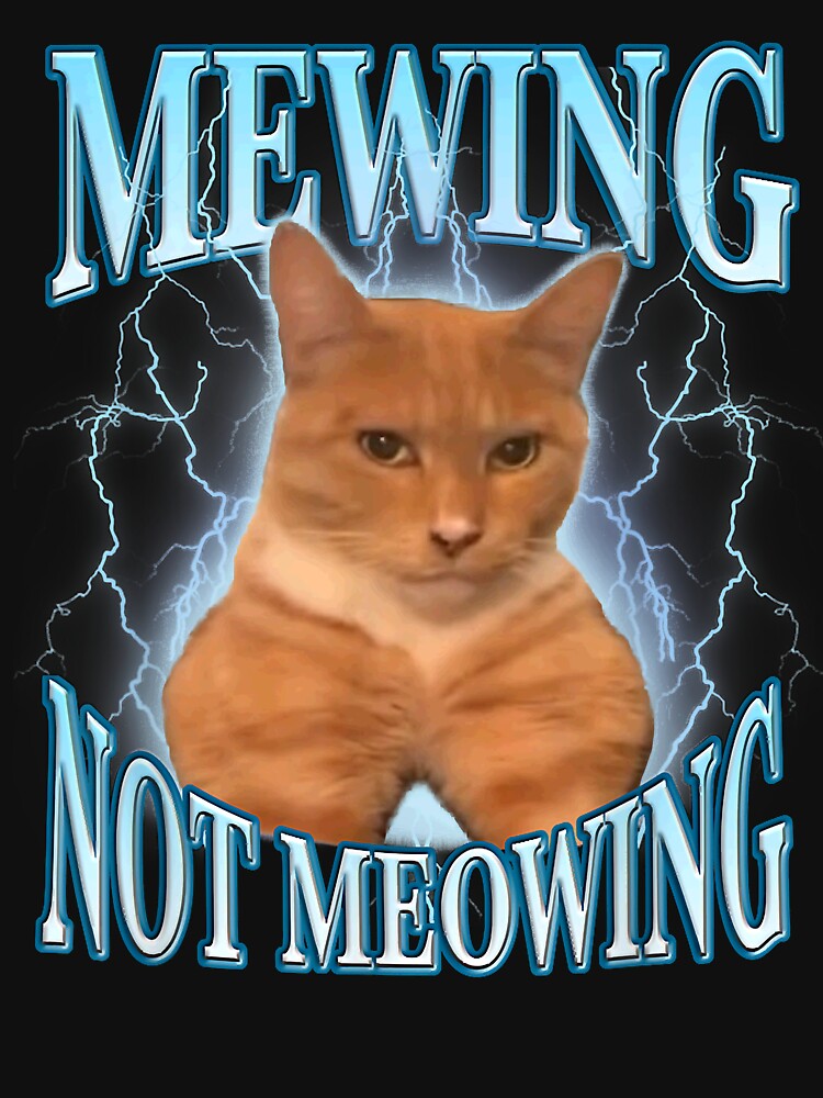Funny Cat Meme with Meowing Shirt, Funny Cat Meme Tee, Funny Cat Shirt, Cat Meme Mewing, Funny Cat Mom by jovanmargert