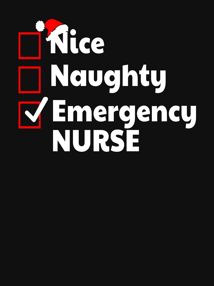 Naughty Nice Nurse - Funny Nurse Christmas pajama top Gift for nurse by AsmArt-co