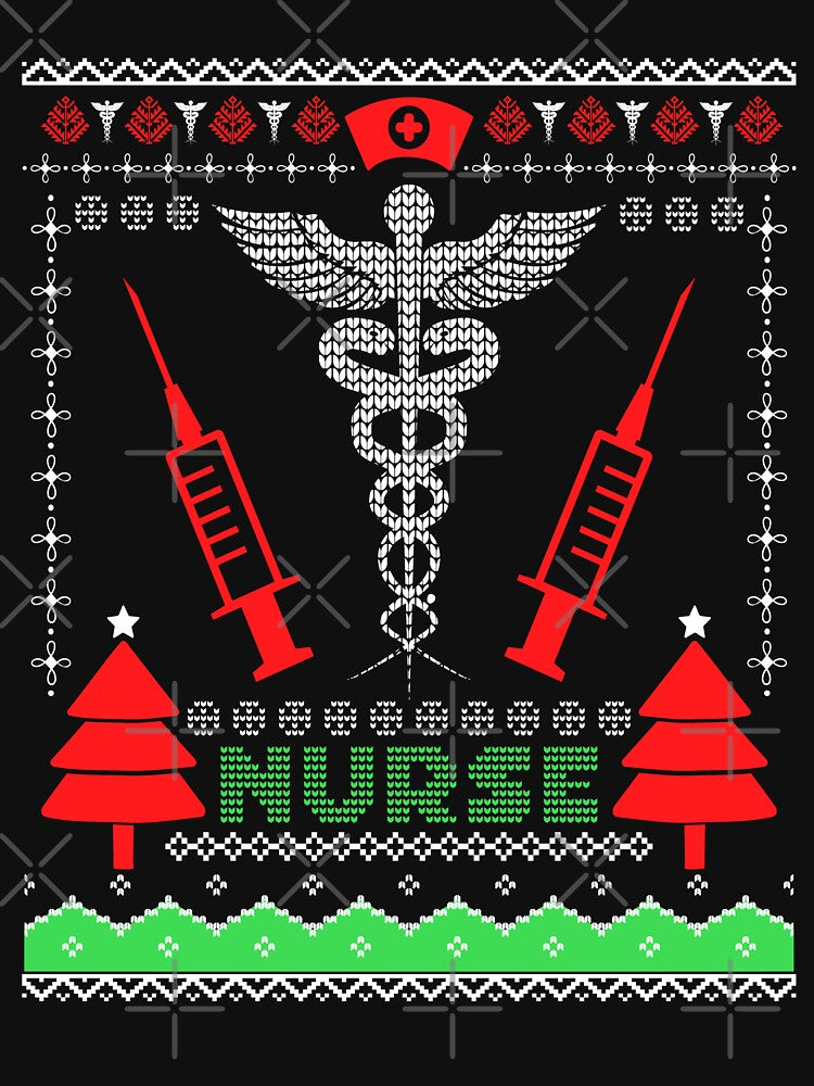 Nurse Ugly Christmas Sweater by RockBeeDesigns