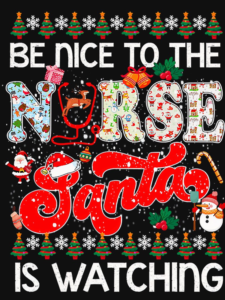 Retro is Be Nurse Vintage To Christmas Nurse Nice Classic Watching The Santa by FrankyTepper
