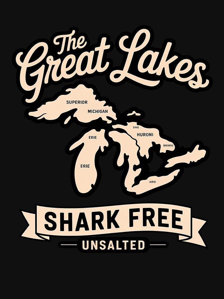The Great Lakes Shark Free Unsalted Michigan Gift by MuteElevent Unisex
