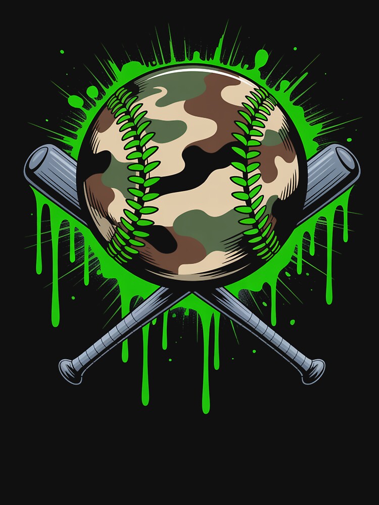 Baseball Drip Camo Game Day by MeowtivationP