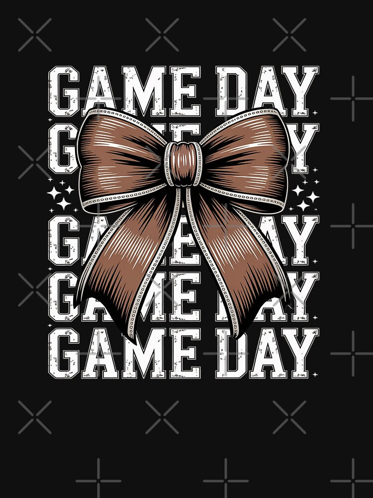 Game Day Football Bow Bolt Team Sport by velltoons