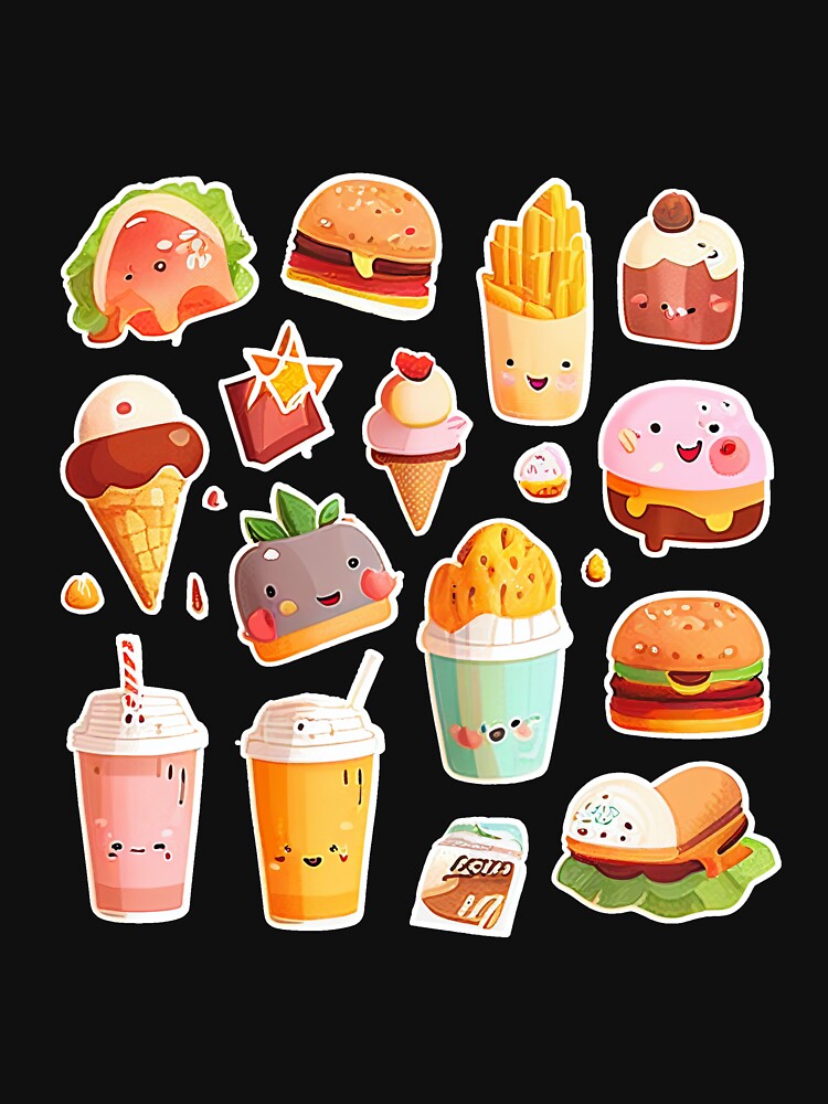 #11 Cute happy food sticker pack by KawaiiFoodArt