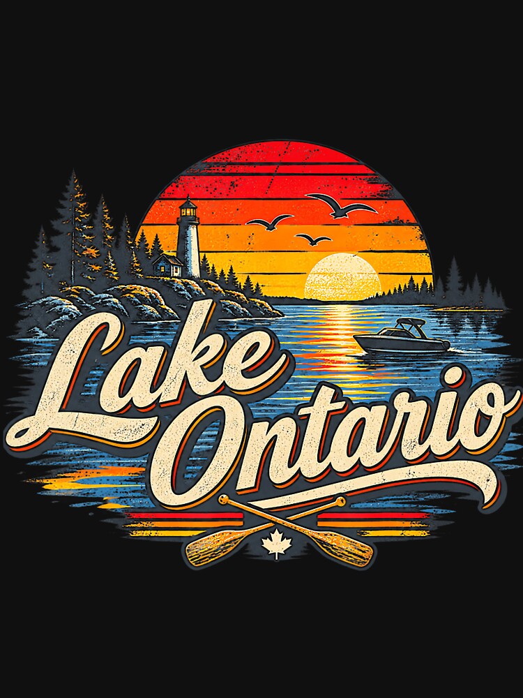 Vintage Lake Ontario Retro Sunset Great Lakes Vacation by jerrimisty889