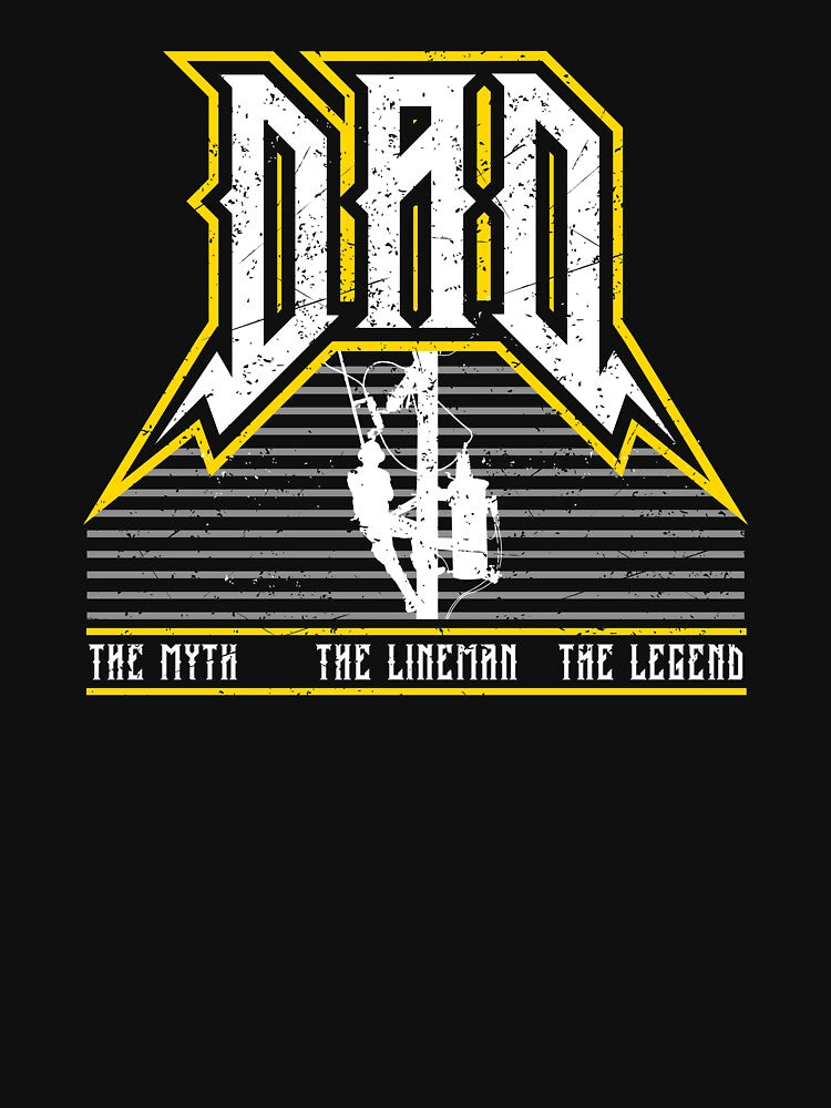 The Myth The Legend Dad The Lineman, Fun 4 Fathers print by Lisbob