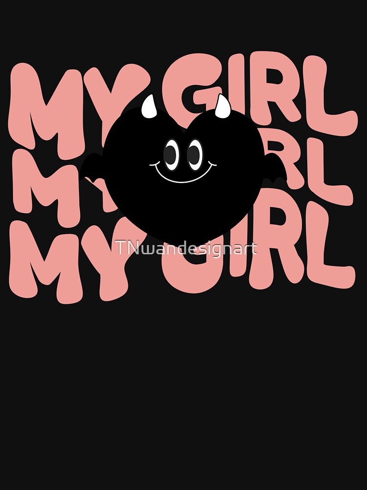 I Love My girlfriend groovy y2k cute black devil heart couple outfits by TNwandesignart