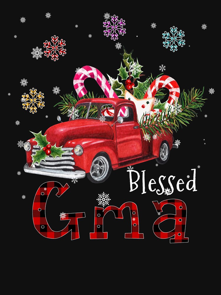 Blessed Gma Christmas Red Truck Gift For Grandma by ainegonza