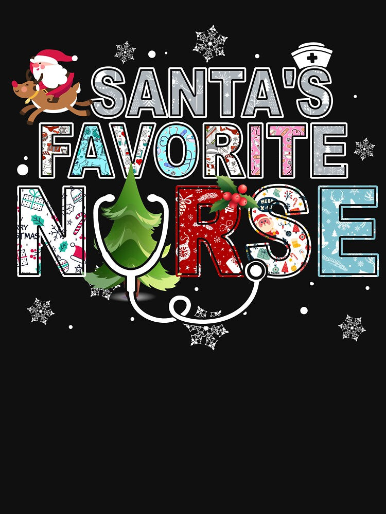 Funny Santa's Favorite Nurse by RessieSmitham