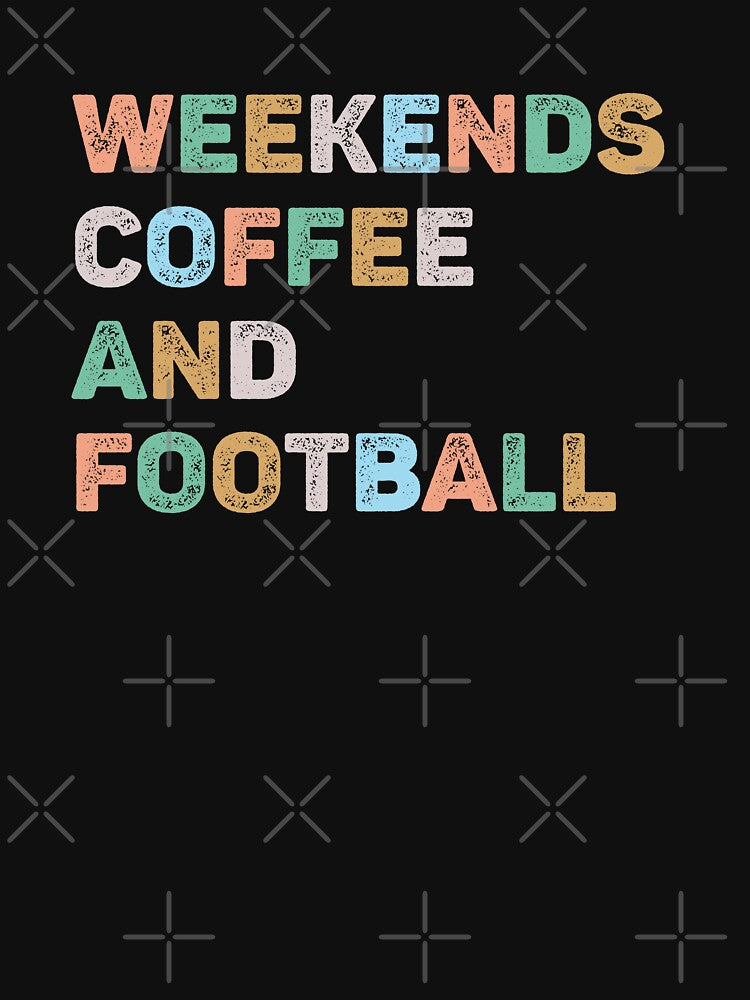 Weekends Coffee and Football Colorful Football Mom by RareBunny