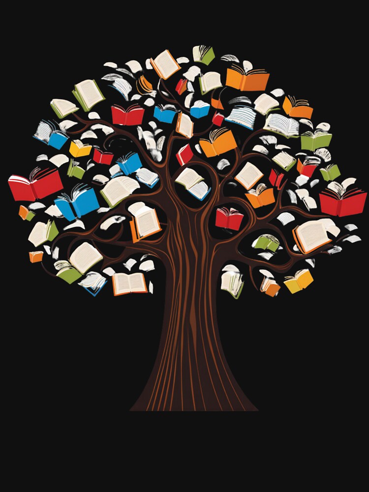 The Book Tree by PatternInArt