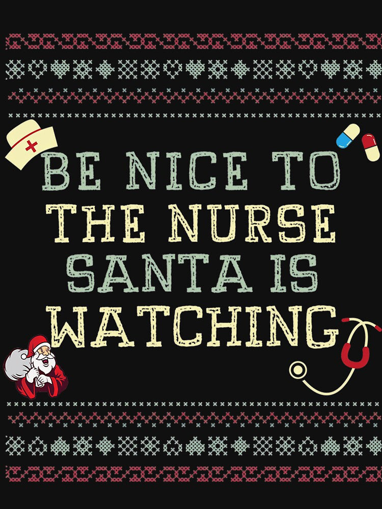 Watching The Nurse To Nice Nurse Be Santa Classic is Vintage Christmas Retro by FrankyTepper