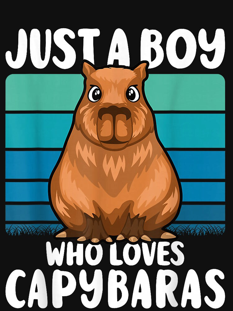 Just A Boy Who Loves Capybaras Art for Men Women Kids , Capybara Gift Lover by DZIRI NAJAT