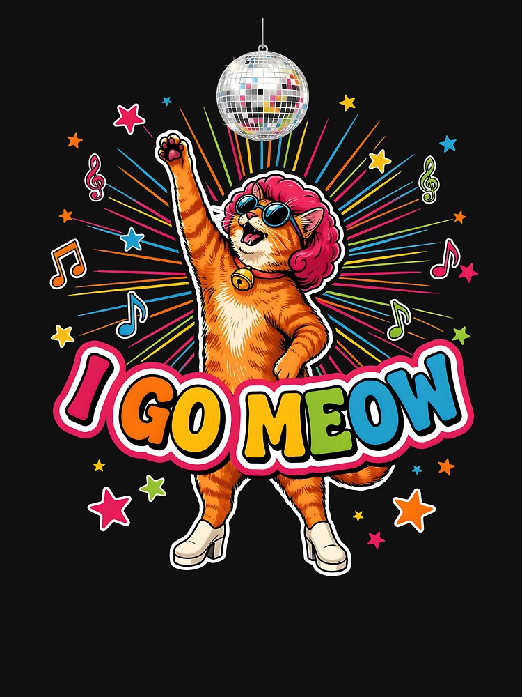 I Go Meow Retro Meme Cute Cat Meme for Cat Mom and Cat Dad by Redgiant87x