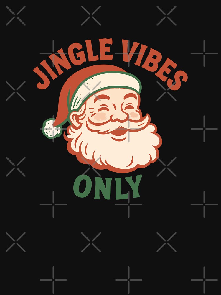 Jingle Vibes Only – Retro Santa Christmas Holiday Design by graphicnew