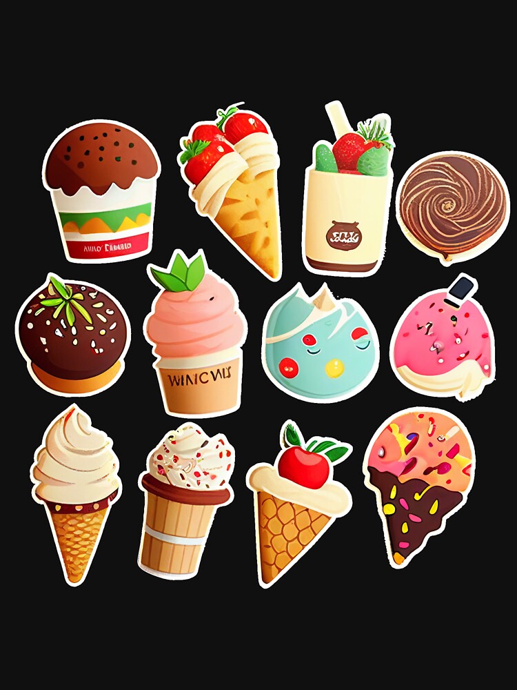 #12 Cute happy dessert sticker pack by KawaiiFoodArt