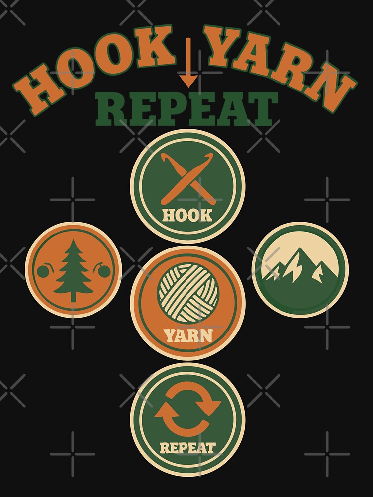 Crochet Lover Hook Yarn Repeat Funny Crochet by LuminOrb