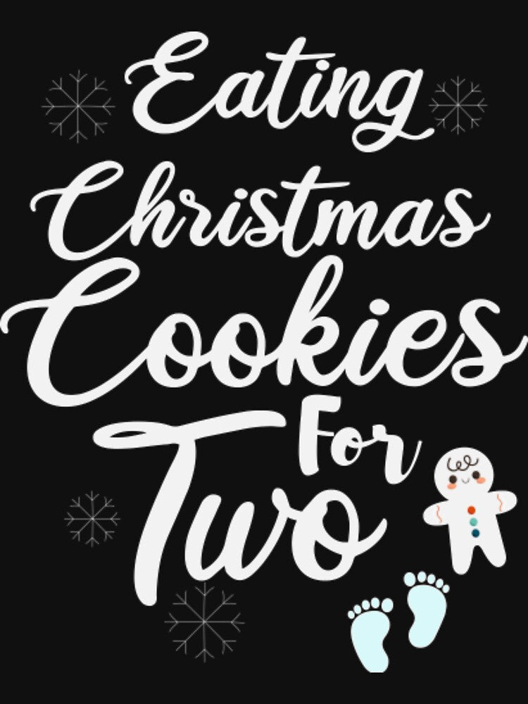 Eating Christmas Cookies For Two Maternity,Christmas Maternity, Pregnant Xmas by NortonGael
