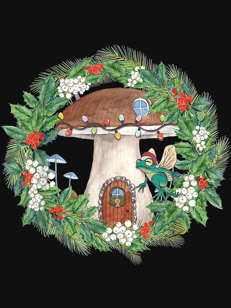 Christmas Frog Fairy Decorating Mushroom by speggy
