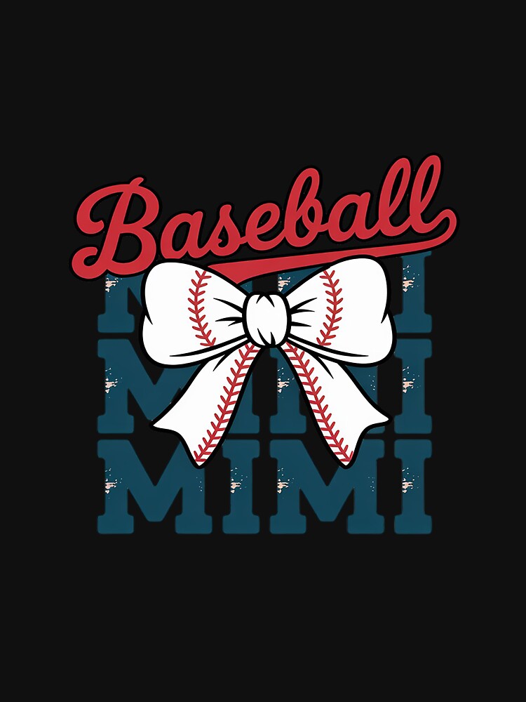 Baseball Mimi Coquette Bow Mom Mothers Game Day Baseball by Ranicholasyy