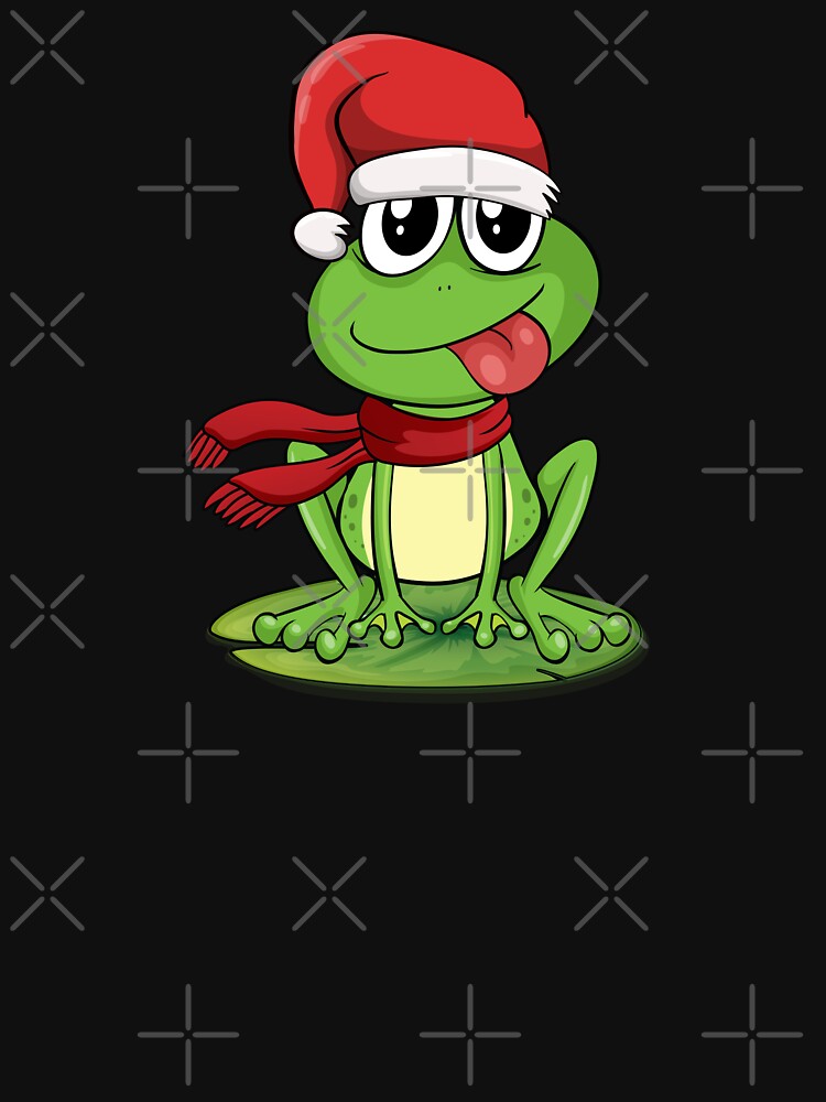 Funny kawaii christmas frog by Donutlovers