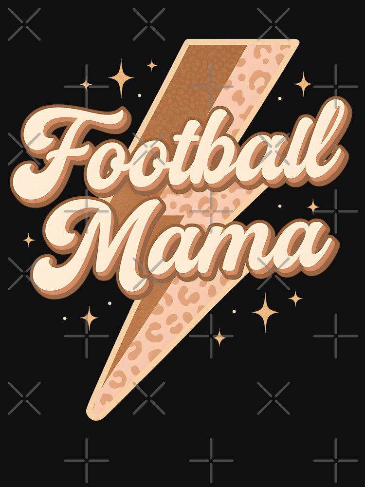 Football Mama – Cute Leopard Print Lightning Bolt Design by Sixtinebzh