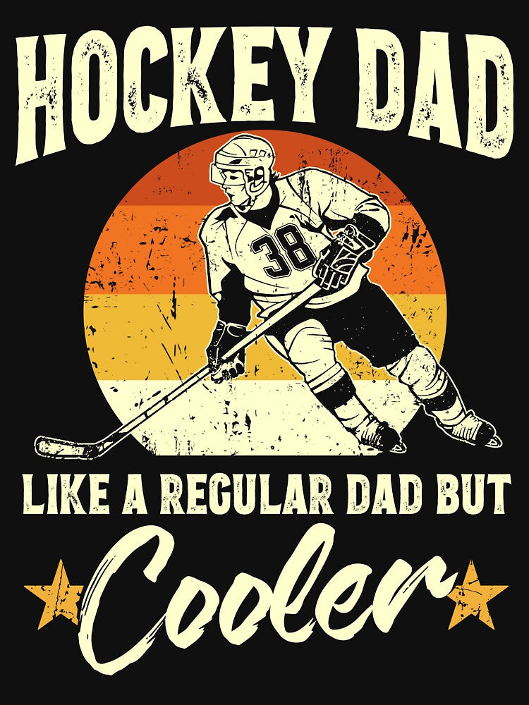 Hockey Dad Like a Regular Dad But Cooler Funny Father by BFrymireP4