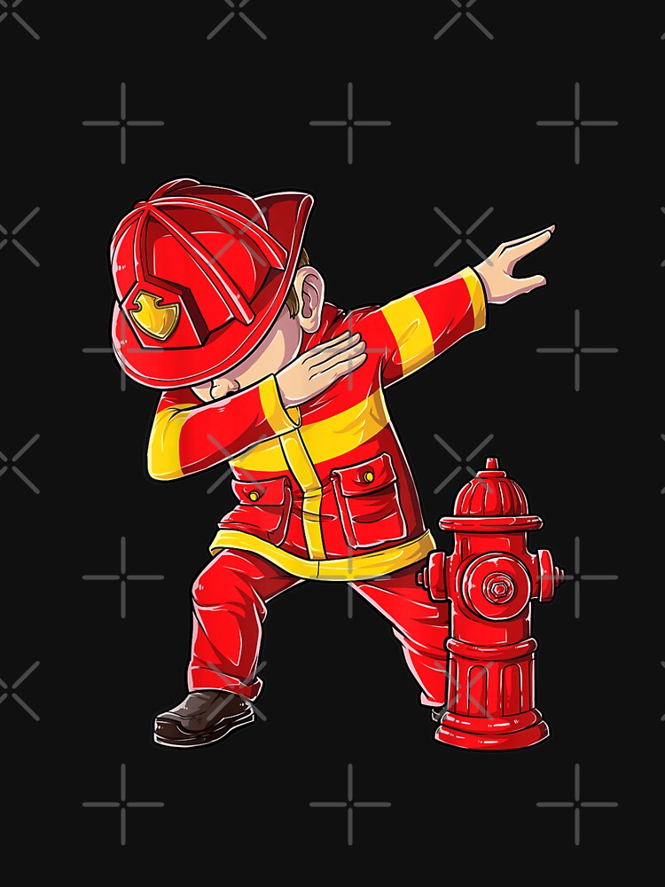 Dabbing Firefighter Boys Men Dab Dance by Isidroward