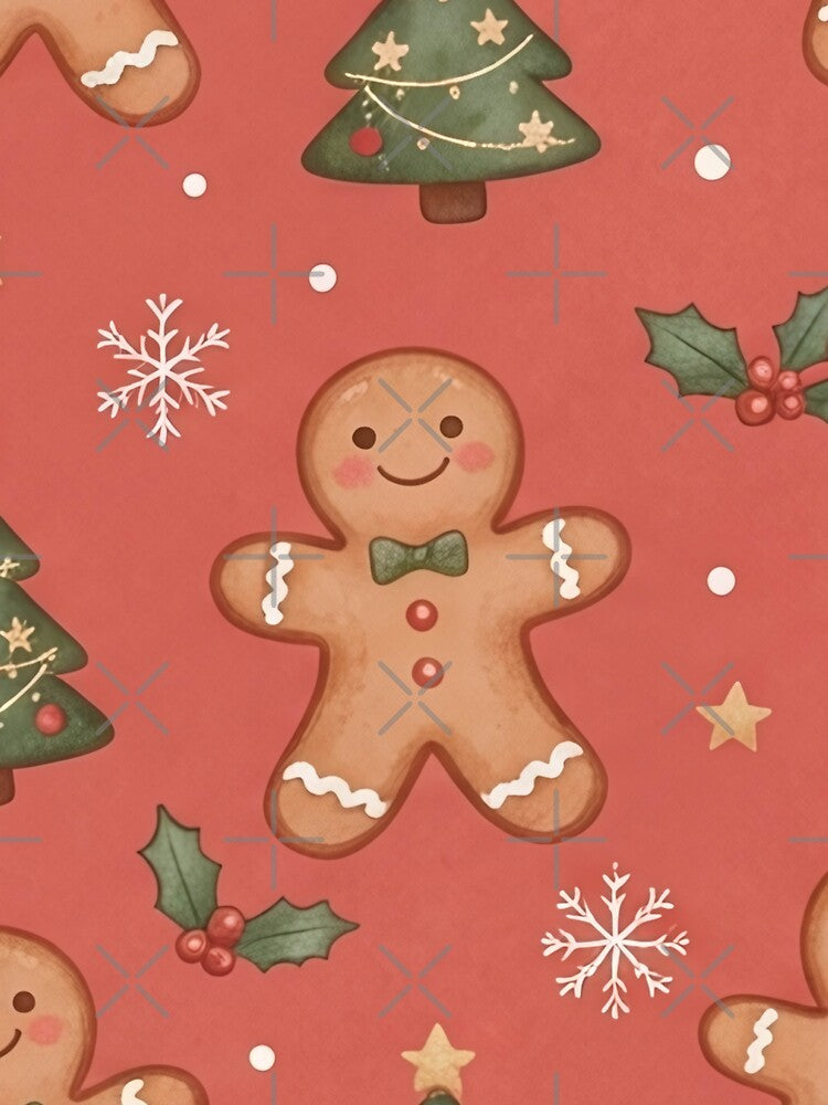 Gingerbread Man and Christmas Tree Pattern by SassyArtistry