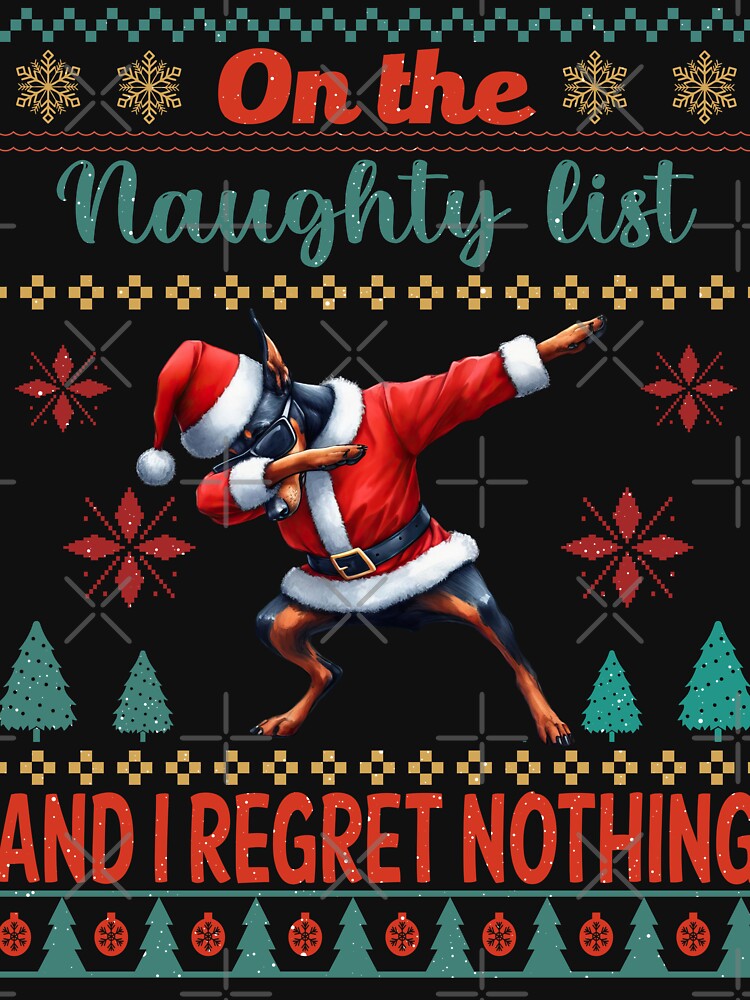 On the Naughty List and I Regret Nothing - Festive Doberman Mischief by Xhevahir