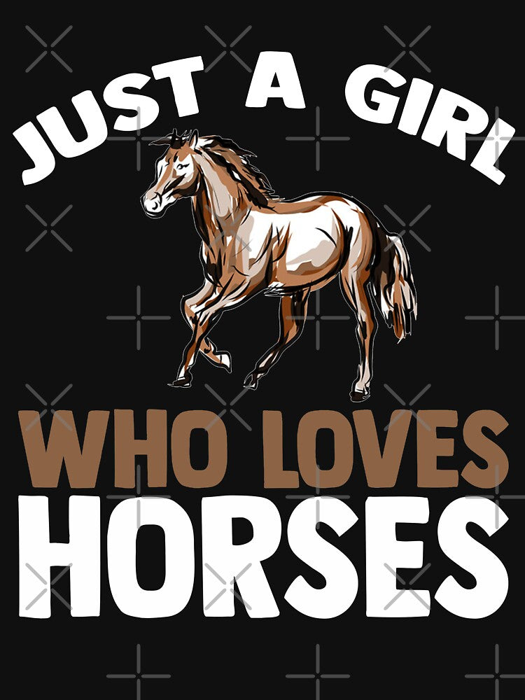 Just A Girl Who Loves Horses Equestrian Horseback Riding by NerdCulture
