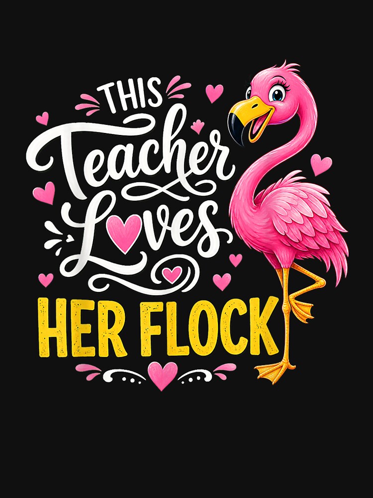 Funny Flamingo Teacher Classroom Back to School Cute Teacher Gift by mari-kayden