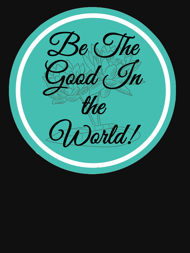 Be The Good In the World Blue Sticker by Brutebabby